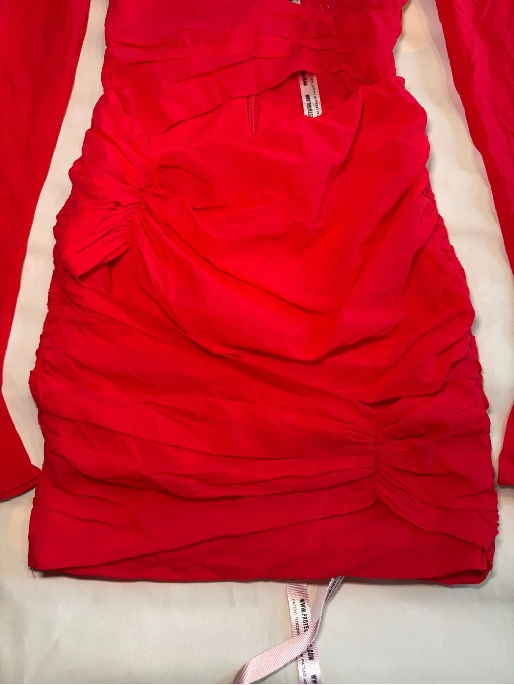 NEW! House of CB- CAMILLE Scarlet Real Silk Cutout Mini Dress Red Size Small